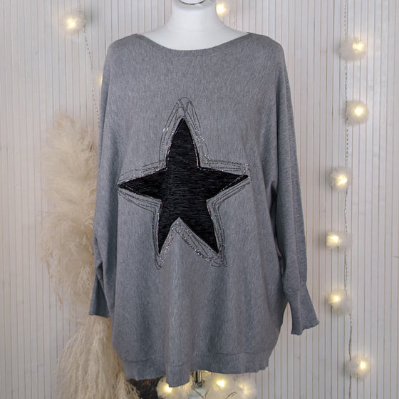 Star jumper | Super soft | Grey