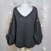 Chunky Alpaca mix jumper | Black