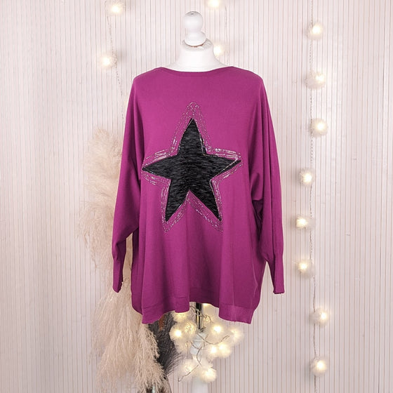 Star jumper | Super soft | Violet