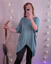 High low crochet tunic | Sage