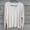 Gold thread soft jumper | Cream