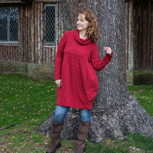  Knit dress with pockets | Red