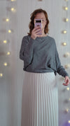 Soft fine knit jumper | Grey