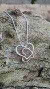 Double heart necklace