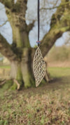 Dragonfly wing necklace on cord