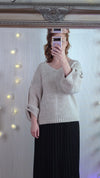 Chunky Alpaca mix jumper | Ivory