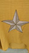 Star tunic turn up sleeve | Mustard